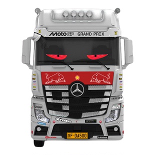 潮艺Perka 1:64 奔驰拖挂车头 93#主题马奎斯 合金公路卡车模型