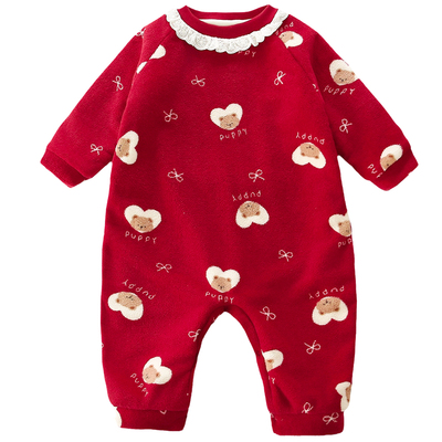 儿童连体睡衣冬季珊瑚绒女童加绒加厚款婴儿睡袋宝宝法兰绒防踢被