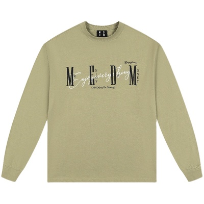 MEDM长袖国潮胶标印T恤