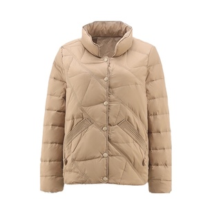 羽绒服女短款新款立领轻薄白鸭绒时尚潮流秋冬轻便宽松休闲外套
