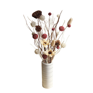 干花仿真花天然龙柳树枝装饰客厅落地曲柳干枝玄关隔断叶脉装饰花