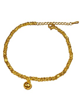 金色爆闪蹦迪珠铃铛手链女轻奢感