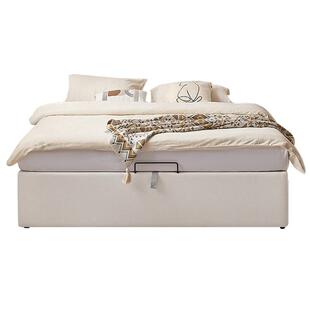 全友家居现代简约无床头榻榻米床小户型次卧室箱体储物布艺双人床