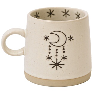 日月星辰情侣漱口杯陶瓷复古北欧ins风高颜值洗手间女刷牙杯创意