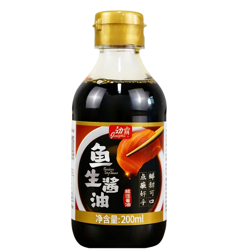 劲霸鱼生酱油200ml12瓶整箱小瓶
