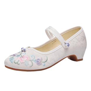 民国风鞋子女文艺复古搭配旗袍的鞋百搭中国风女鞋春季汉服鞋古风