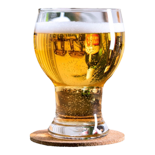 进口啤酒杯玻璃杯创意酒杯大容量巴伐利亚红酒杯家用玻璃矮脚杯