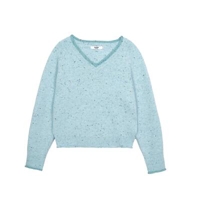 LLANOV领法式复古针织打底衫