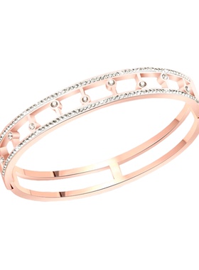 玫瑰金钛钢冷淡风不掉色手饰品