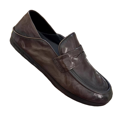 真皮休闲皮鞋男款2026男士工作乐福软底舒适开车上班一脚蹬豆豆鞋