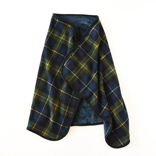 法兰绒披肩毯 厚实保暖多功能午休小毯子膝盖毯AB面空调毯 秋冬款