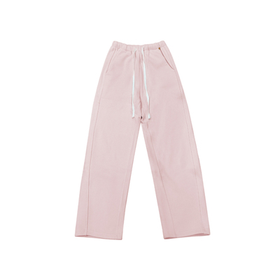 粉色加绒加厚休闲运动镰刀裤