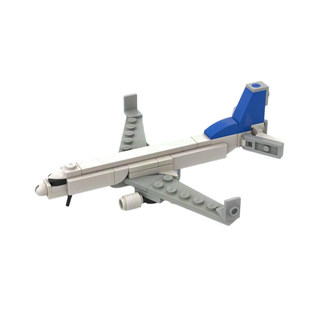 波音737-800客机积木MOC-199568创意1:300比例飞机模型小颗粒玩具