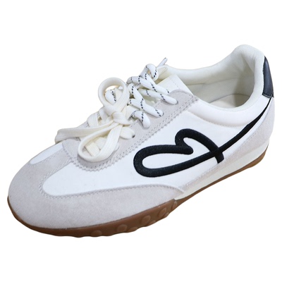 诗路花语真皮平底透气休闲运动鞋