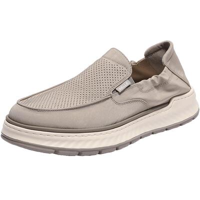 百丽男鞋夏季透气休闲布鞋新商场款一脚蹬懒人爸爸鞋子D1N02BM5