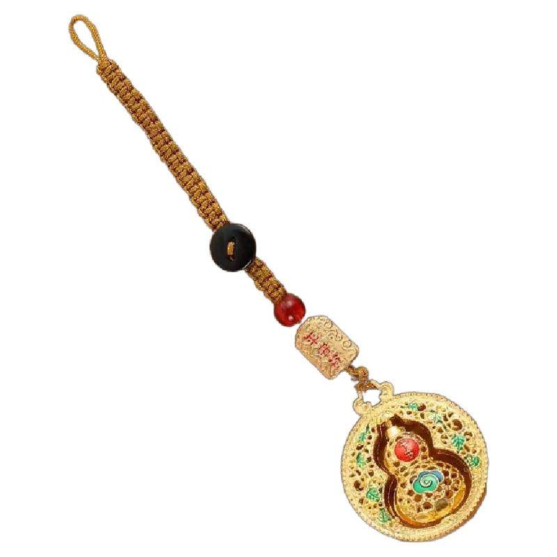 沙金平安葫芦钥匙扣汽车钥匙挂饰挂件男女款式钥匙链福禄礼品精致