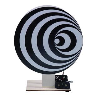 创意视觉错觉实验diy杜尚转盘电动平面立体图形艺术图案制作材料