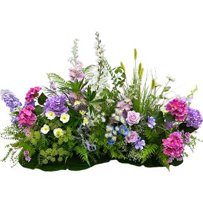 WO＋高仿真保湿绣球紫色系堆景