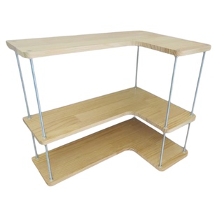 桌面书桌书架收纳置物架实木立式多层转角简易台面桌上办公架定制