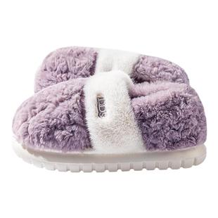 毛绒厚底棉拖鞋女款冬季2025新款家居防滑保暖外穿加绒毛毛棉鞋男
