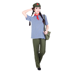 六一儿童小红军红星闪闪演出服学习雷锋精神代代传服装红歌演出服