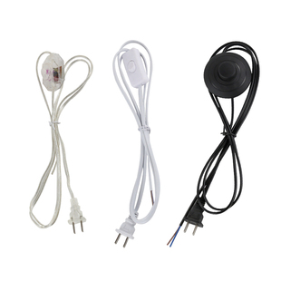 E27E14黑白开关旋钮亮度可调节调光小台灯夜灯盐灯电源插头线