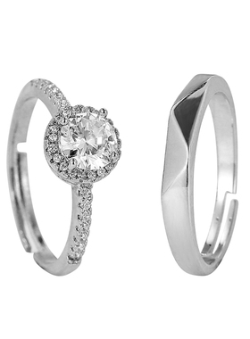 情侣戒指奢华微镶道具求婚新娘