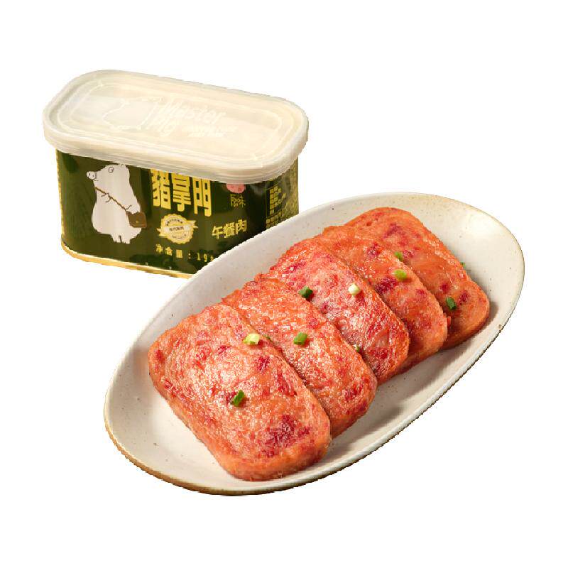 猪掌门午餐肉罐头198g*1罐经典原味猪肉熟食火锅早餐三明治速食品