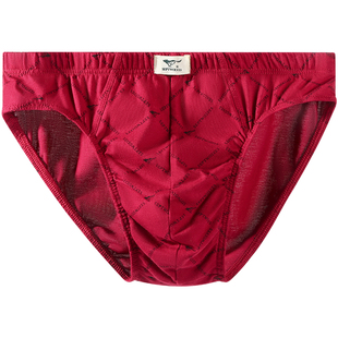 七匹狼中老年男士内裤男款纯棉三角裤头全棉宽松透气大码爸爸短裤