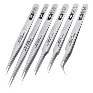 日本犀牛镊子不锈钢修表手机维修工具RP尖头列子高精密睫毛小夹子