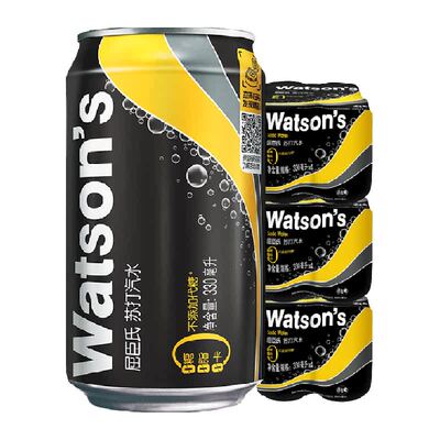 屈臣氏无糖碳酸饮料330ml×12罐