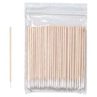 美甲防溢胶棉签甲面清洁指甲缝清理小木棍细尖头棒一次性纹绣工具