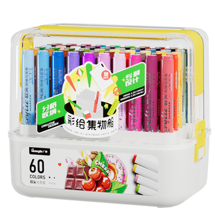 广博库洛米软头丙烯马克笔小学生美术专用画笔三丽鸥水彩笔不透色可叠色幼儿园儿童彩色笔可水洗笔芯48色36色