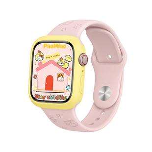 【樱花猫爪】适用于苹果手表s11表带硅胶iwatchs10运动applewatch9/8透气保护套夏天薄荷绿高级感se韩系女款