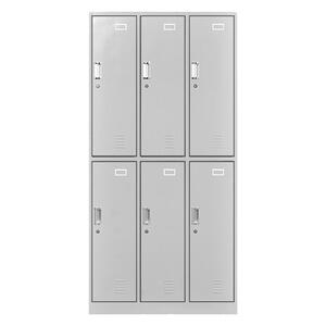 厦门六门更衣柜挂衣鞋柜铁皮储物柜存包柜员工宿舍柜工厂多门衣柜