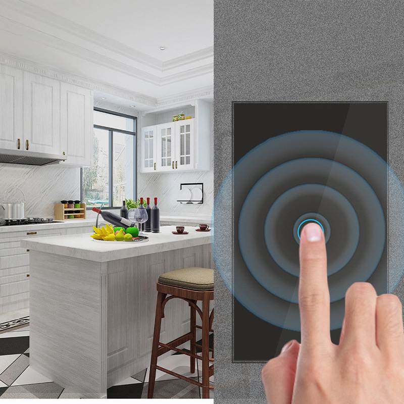 新款直销易微联zigbee智能触摸开关1/2/3/4开零火线/单零火通用款