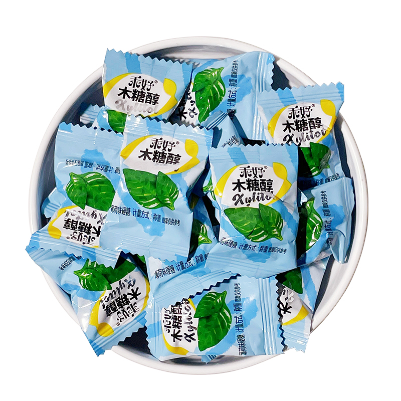 木糖醇无蔗糖水果糖白桃味薄荷味硬糖混合装老年人润喉糖果小零食