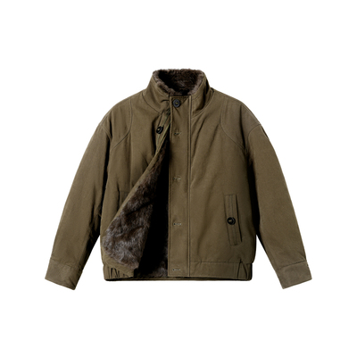 NYHSUGOO/南乙冬季鹅绒全棉面料真兔毛皮草外套男士55031天然皮草