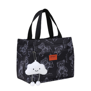 手提便当包上班通勤帆布小包百搭带饭手拎午餐包饭盒袋外出妈咪包