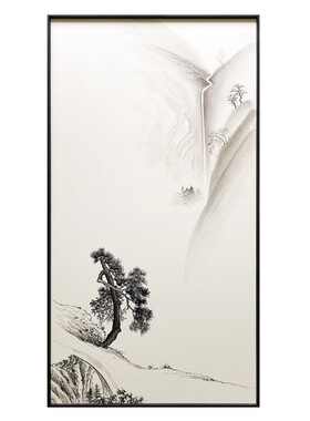新中式壁画商务成品仙鹤贺寿刺绣