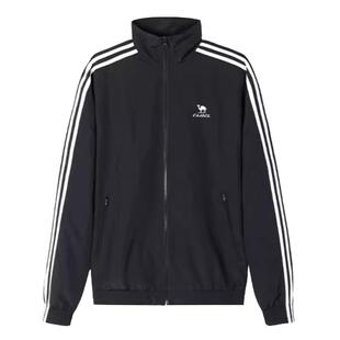 骆驼校园风运动外套女款薄款风衣2026春夏复古立领夹克休闲上衣