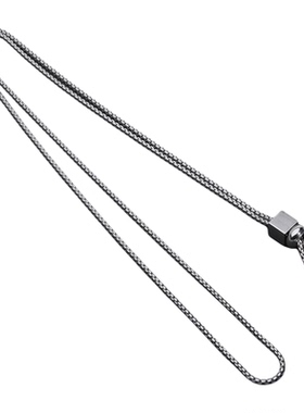 钛钢圆珠可调节长款项链不掉色