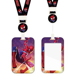 蜘蛛侠卡套挂脖伸缩挂绳公交卡饭卡幼儿园接送卡门禁卡胸卡保护壳