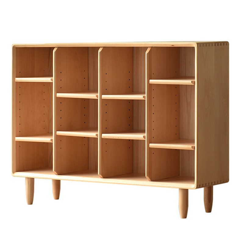 实木书柜矮柜组合全实木书架家用