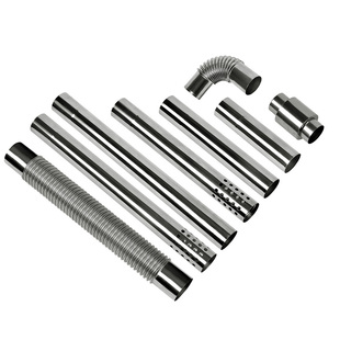 加厚不锈钢排烟管60通用加长排气管强排燃气热水器配件烟道管辅材