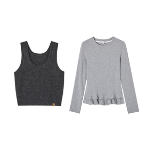 SOMESOWE时尚套装女两件式针织背心打底长袖2026春季新款官方授权