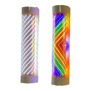 美发店转灯理发led灯带 发廊马达旋转超亮美容防水五金壳半圆挂墙