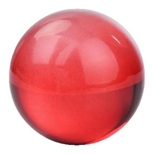 鸿运珠透明水晶球摆件红色琉璃玻璃球办公客厅转运手把件招财纳福