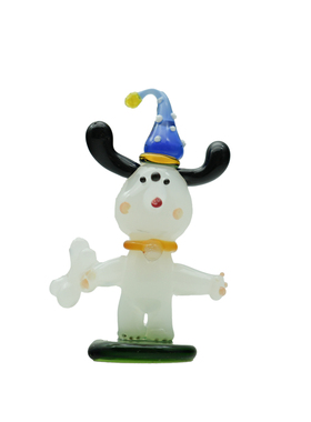 琉璃手作可爱吐舌头的骨头小狗