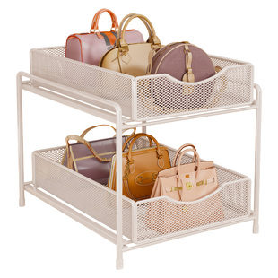 包包收纳架柜内分层隔板放包架子衣橱柜收纳挂架可抽拉内衣放置架